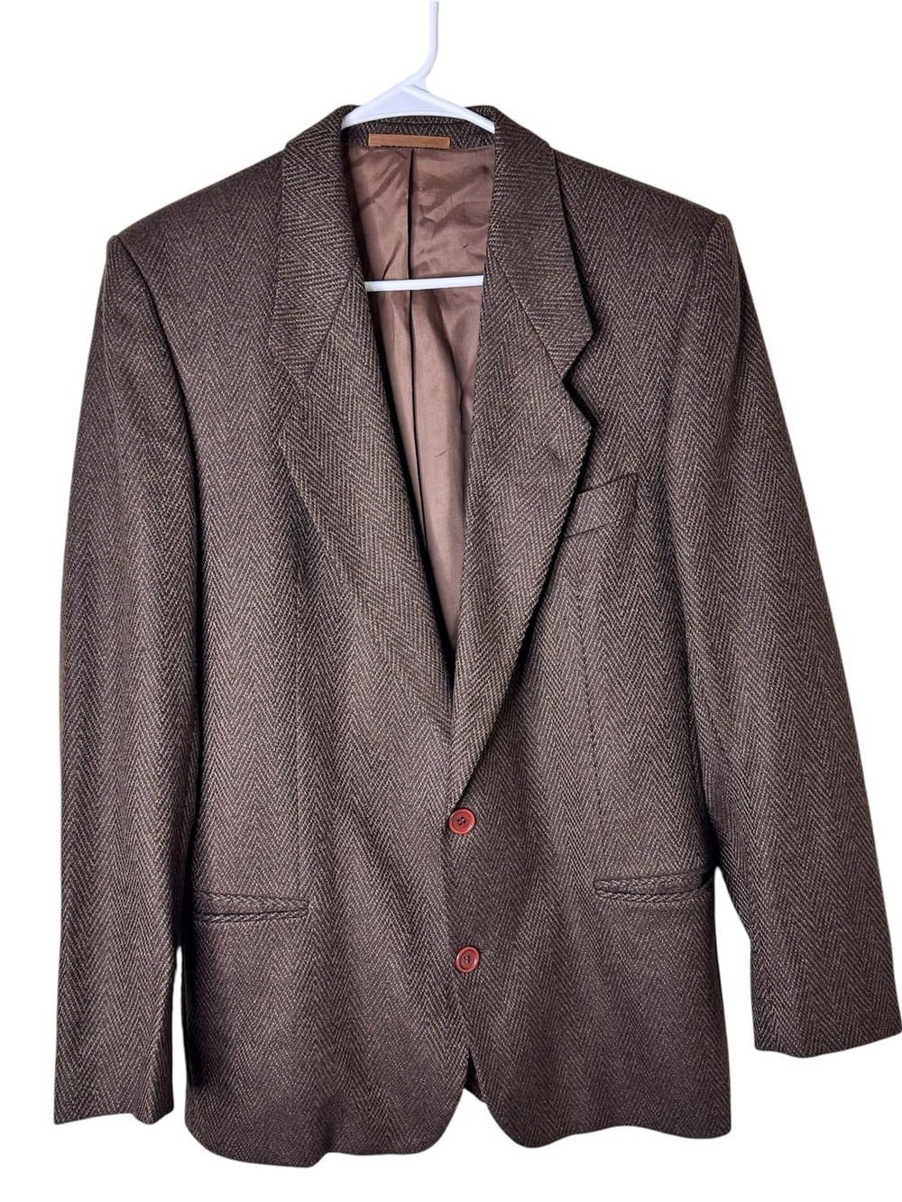 Hugo Boss BOSS Men’s Brown Herringbone Blazer Sport Coat Estimated 40R